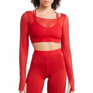 alo yoga airlift ballet dream long sleeve bra